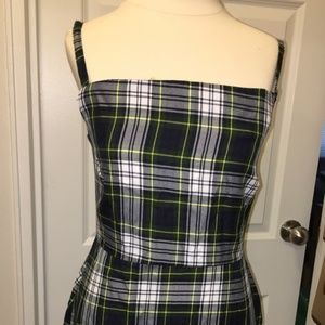 Knee length plaid dress